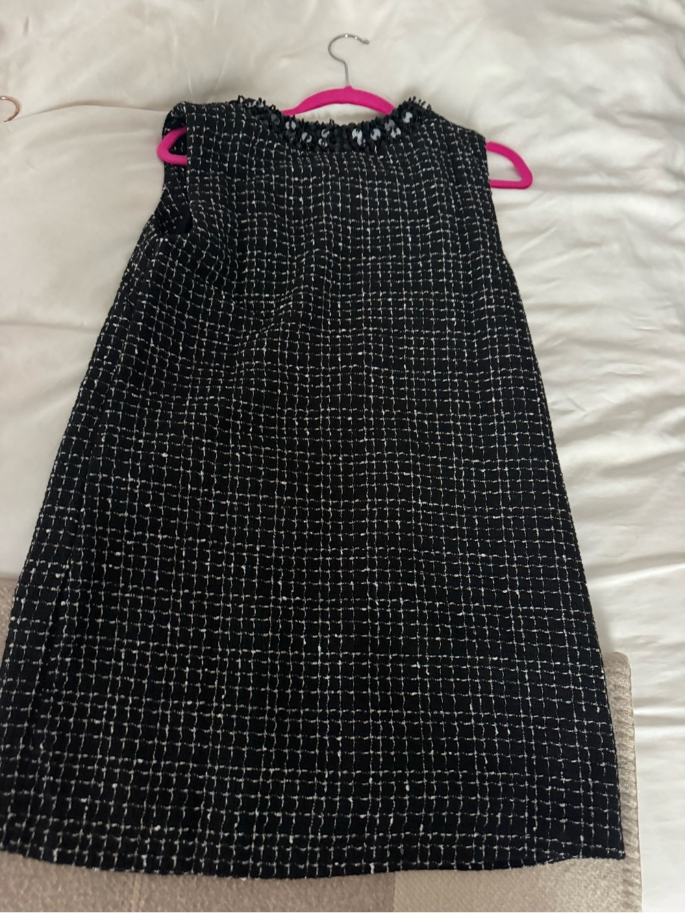 Maeve Black Tweed V-Neck Sequin Mini Dress - Picture 5 of 5